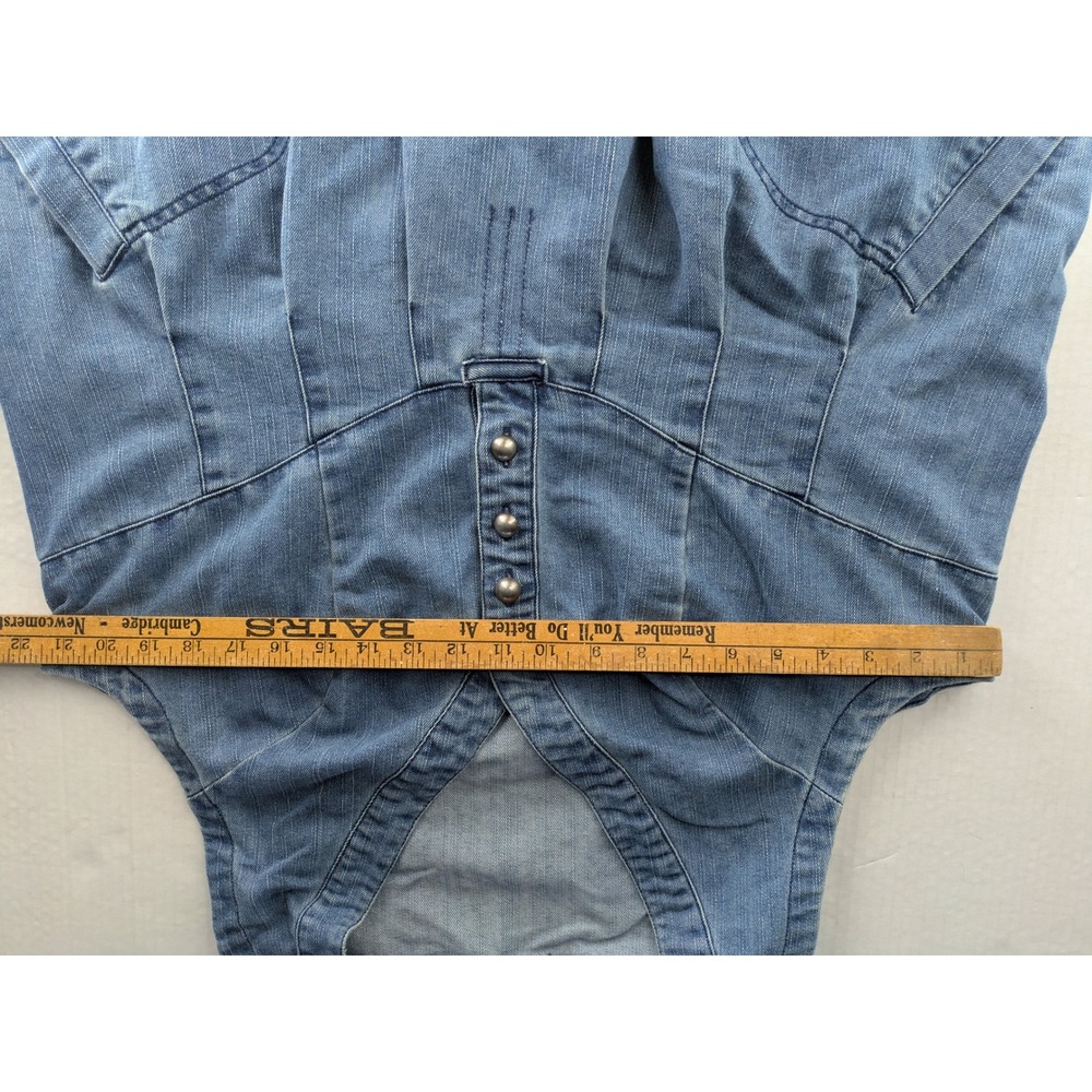 Taillissime La Redoute Denim Midi Dress 16W Y2K Sleeveless Tie Back Pockets Boho - Picture 11 of 13